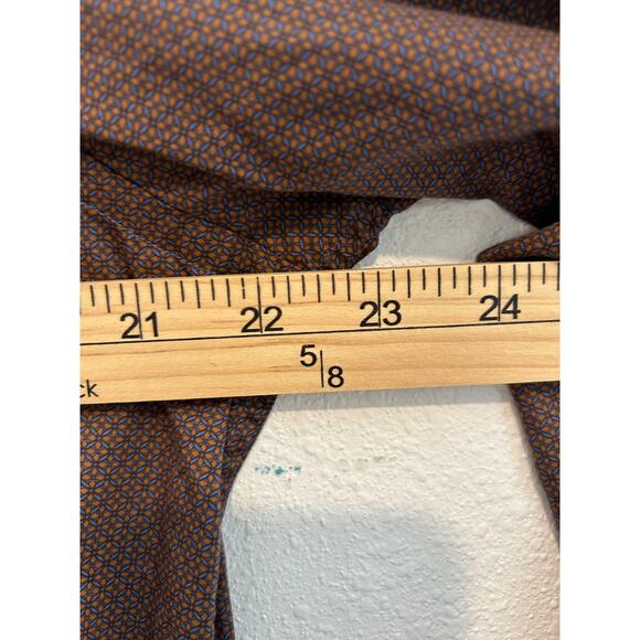 Ermenegildo Zegna Burgundy Printed Cotton Button Down Shirt Size L - Picture 6 of 6